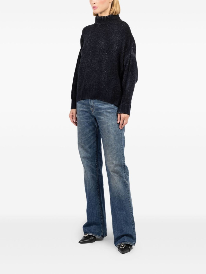 Avant Toi mock-neck sparkle knit sweater outlook