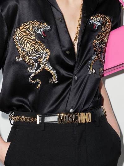 Moschino logo lettering belt outlook