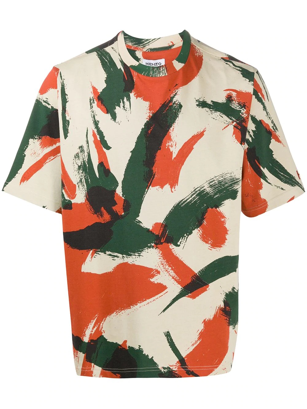 brushstroke-print T-shirt - 1