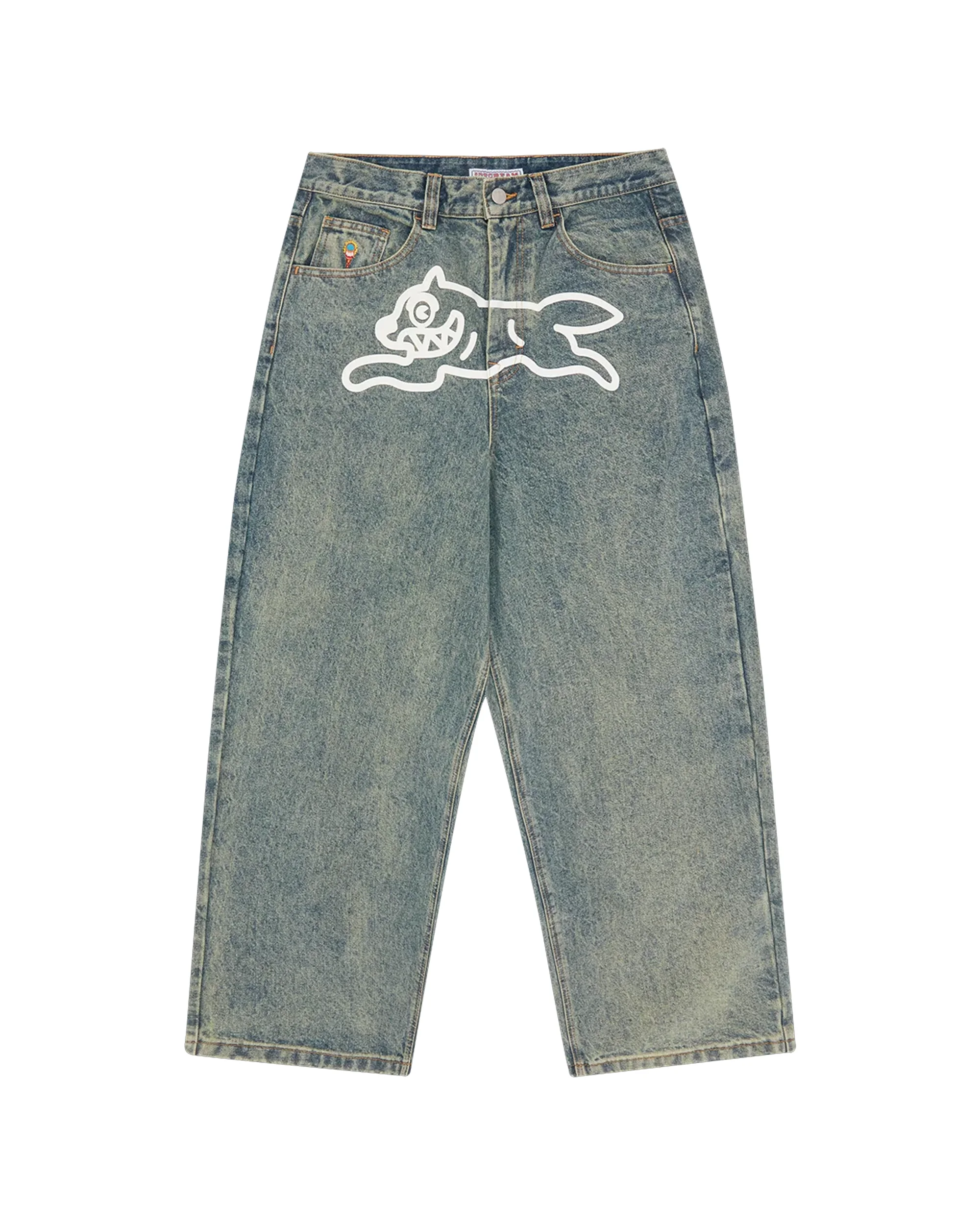 RUNNING DOG TRIPLE SCOOP DENIM PANT - 1