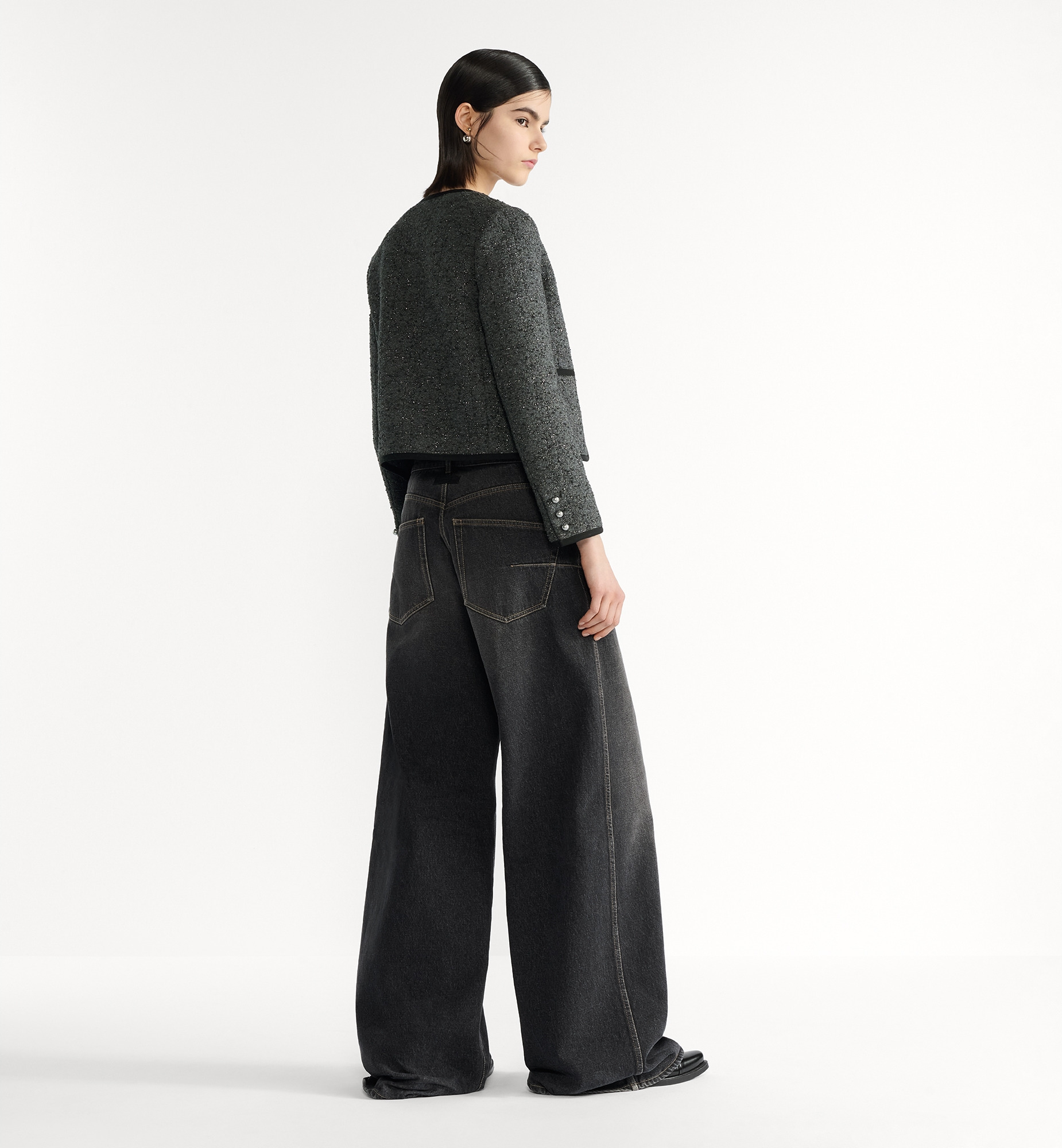 Macrocannage Cropped Jacket - 3