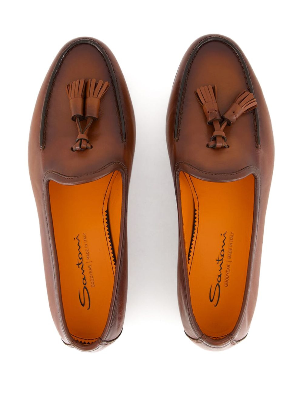 leather tassel loafers - 4