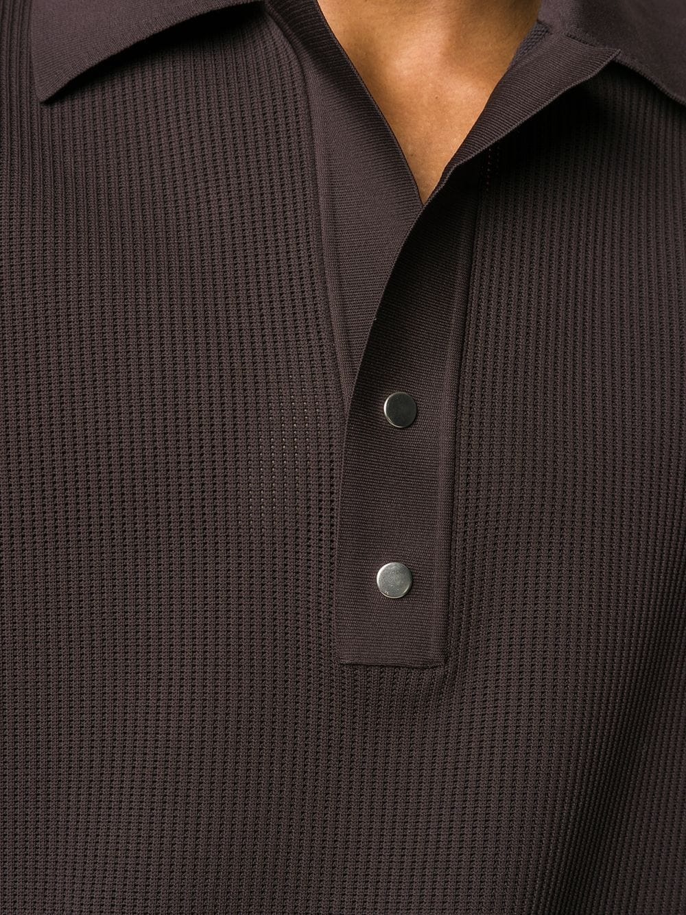 ribbed-knit polo shirt - 5