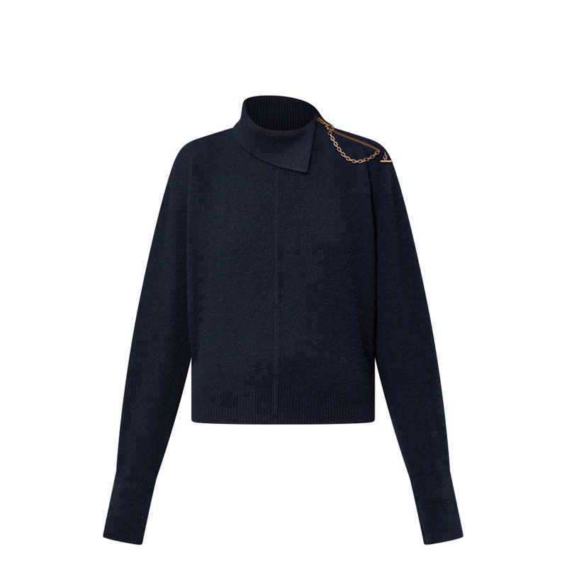 Twist Collar Knit Pullover 1