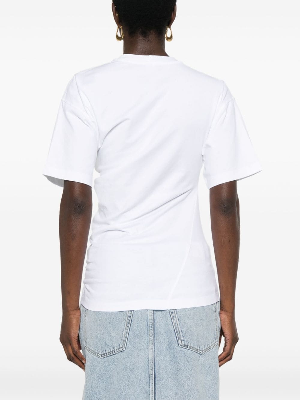 asymmetric organic cotton T-shirt - 4