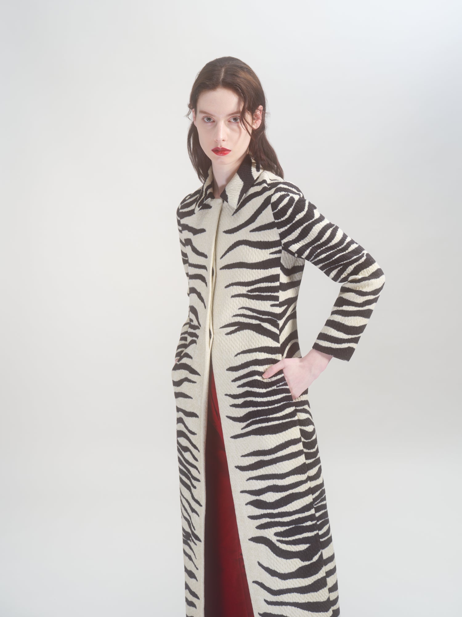 LONG COAT IN JACQUARD - 6