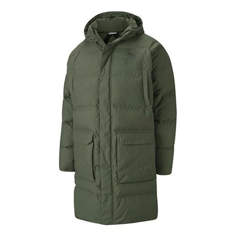 PUMA 클래식 긴 다운 재킷 'Army Green'599309-64 - 1