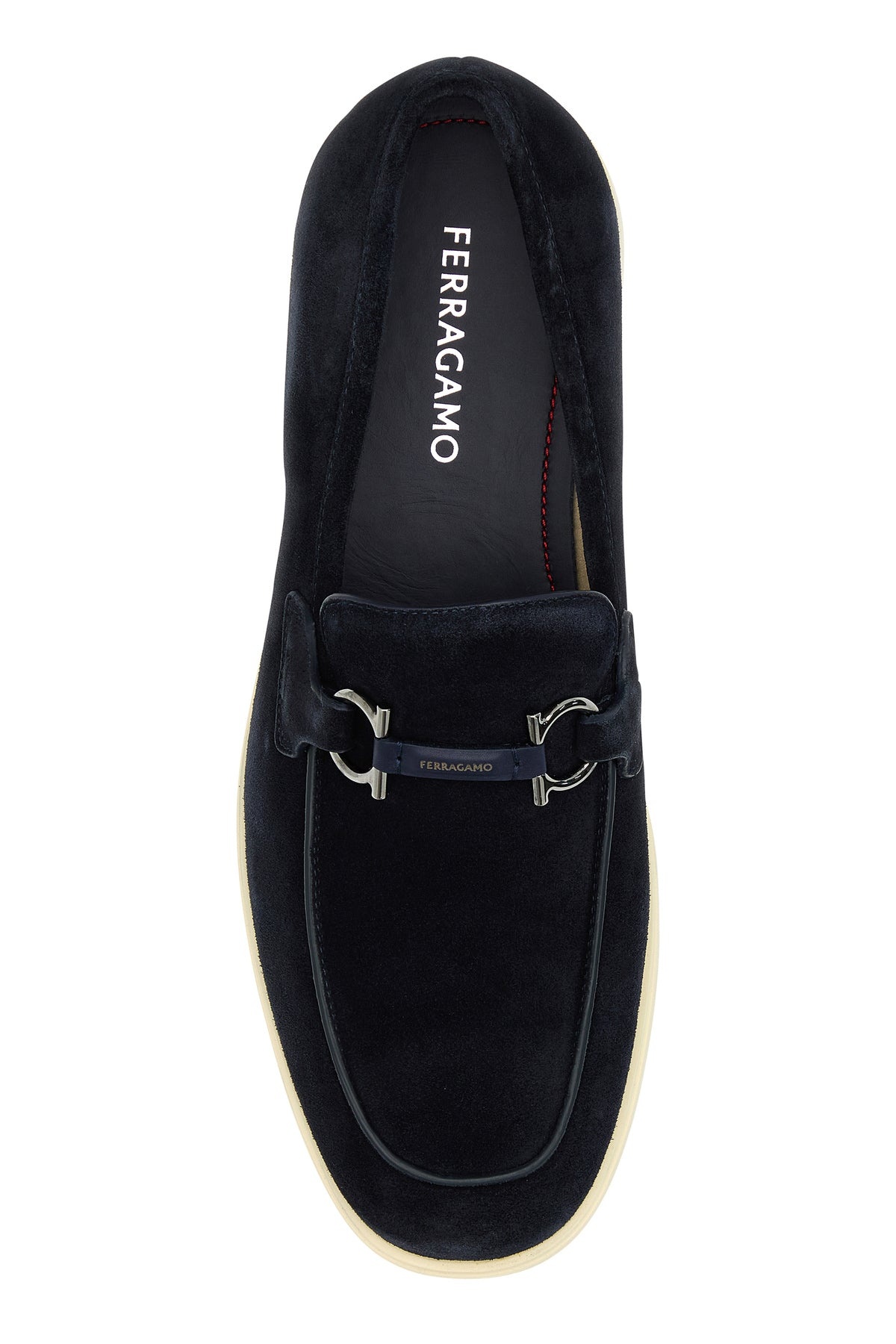 Navy blue suede Cosimo loafers - 4