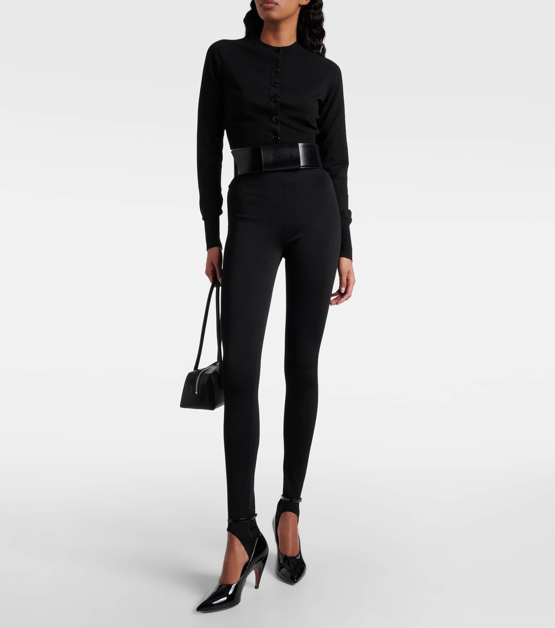 Cropped wool-blend cardigan - 2