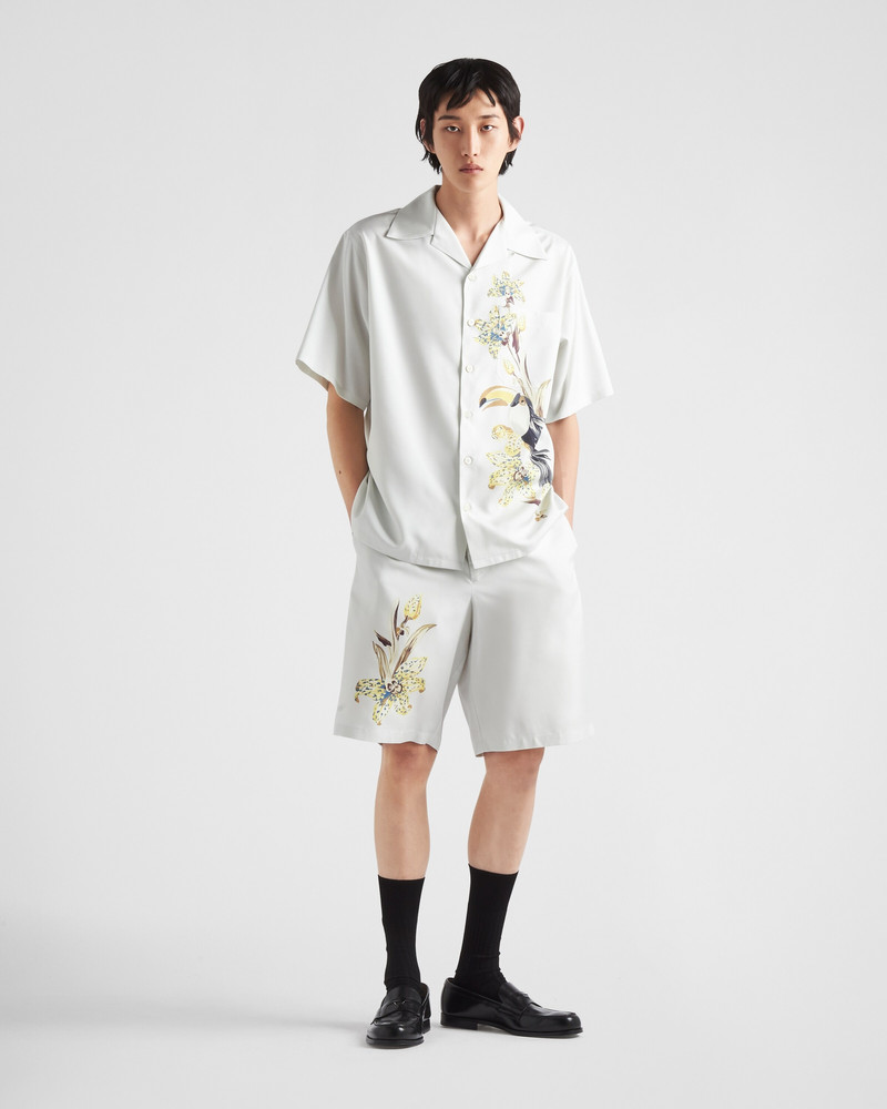 Prada Silk Bermuda shorts outlook