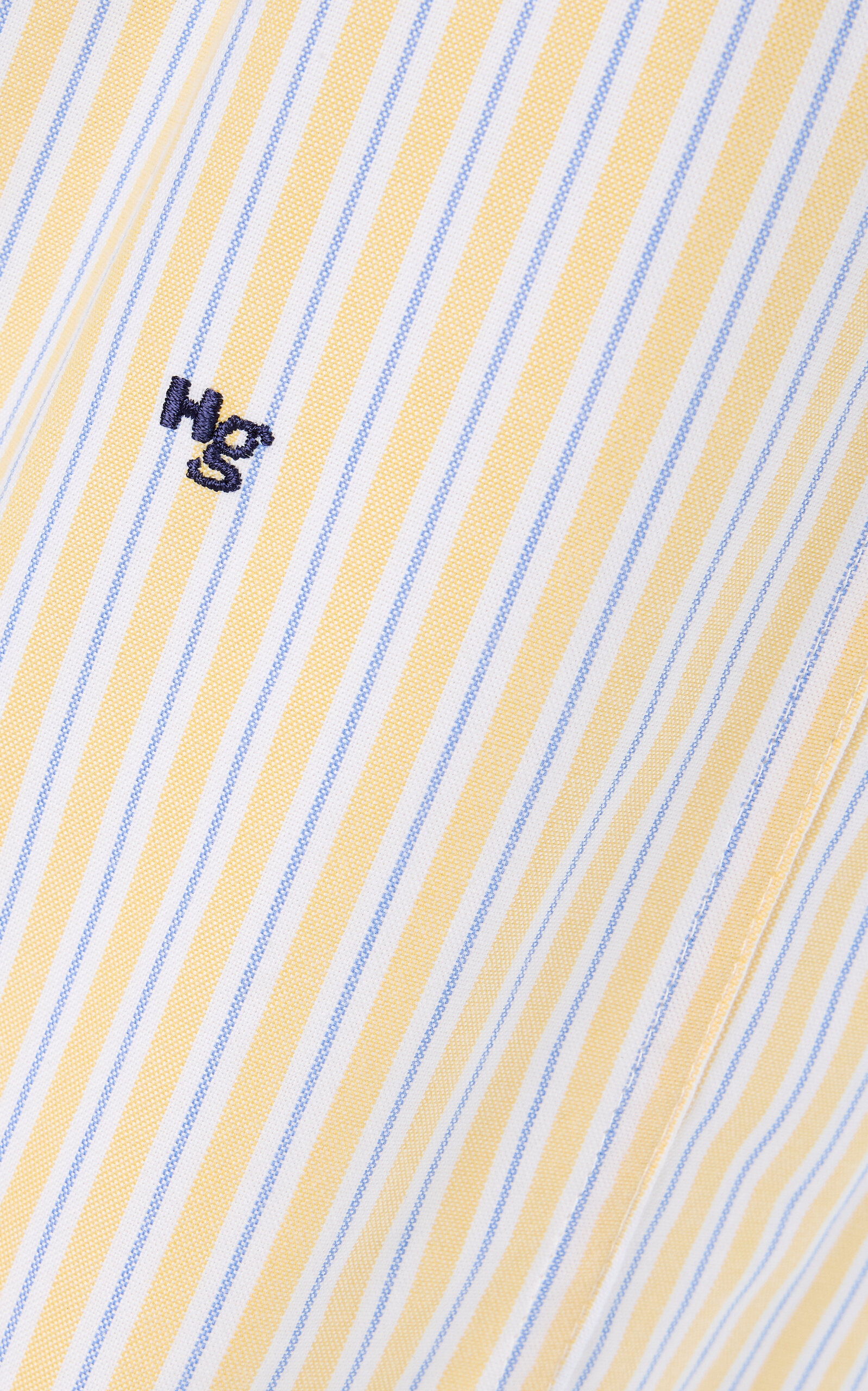 Striped Cotton Oxford Boxer Skirt yellow - 5