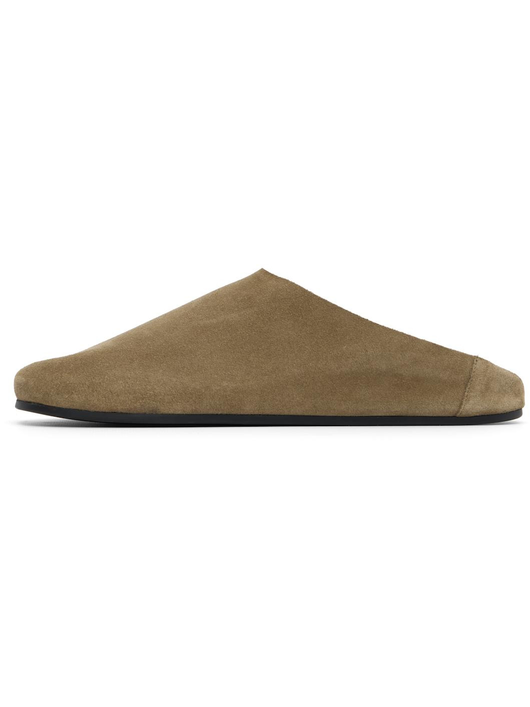 Beige Hudson Suede Slide Loafers - 3