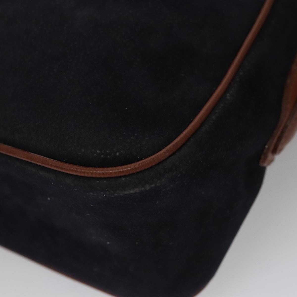 Burberry Shoulder Bag Suede Navy - 10