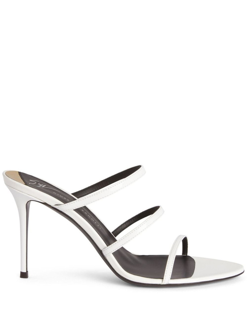 Almiha 100mm leather mules 1