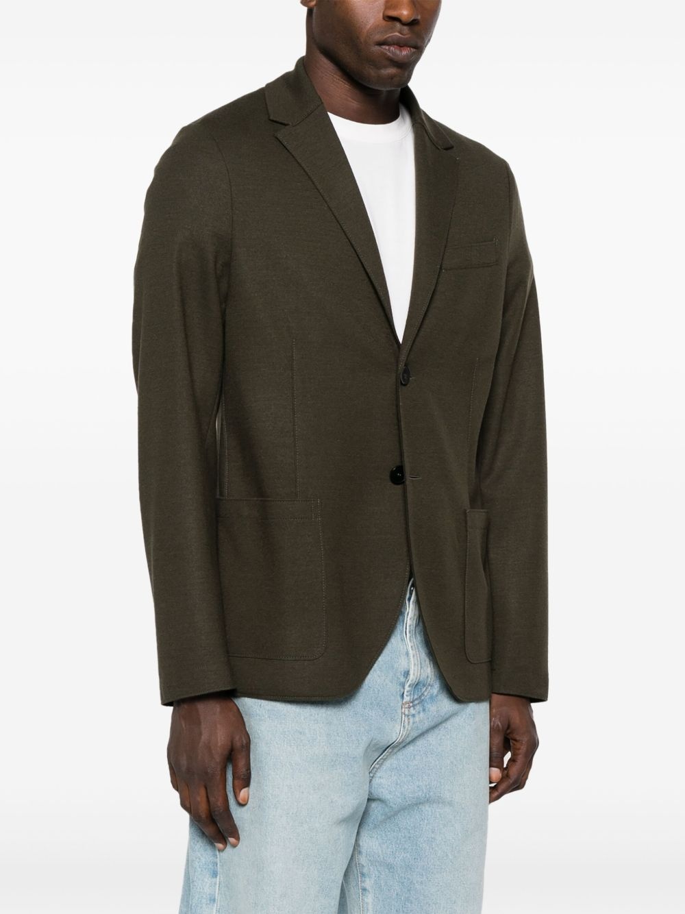 single-breasted wool blazer - 3