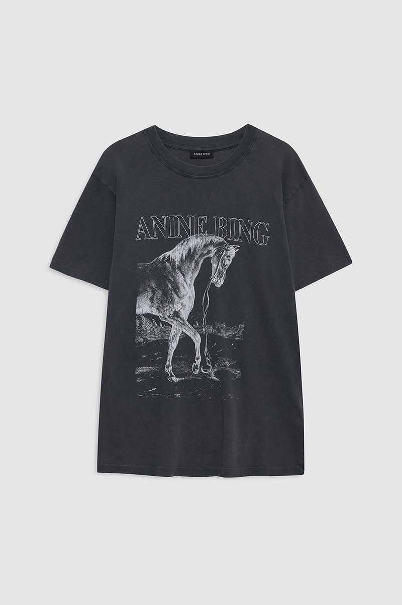 Lili Tee Horse - Washed Black 1