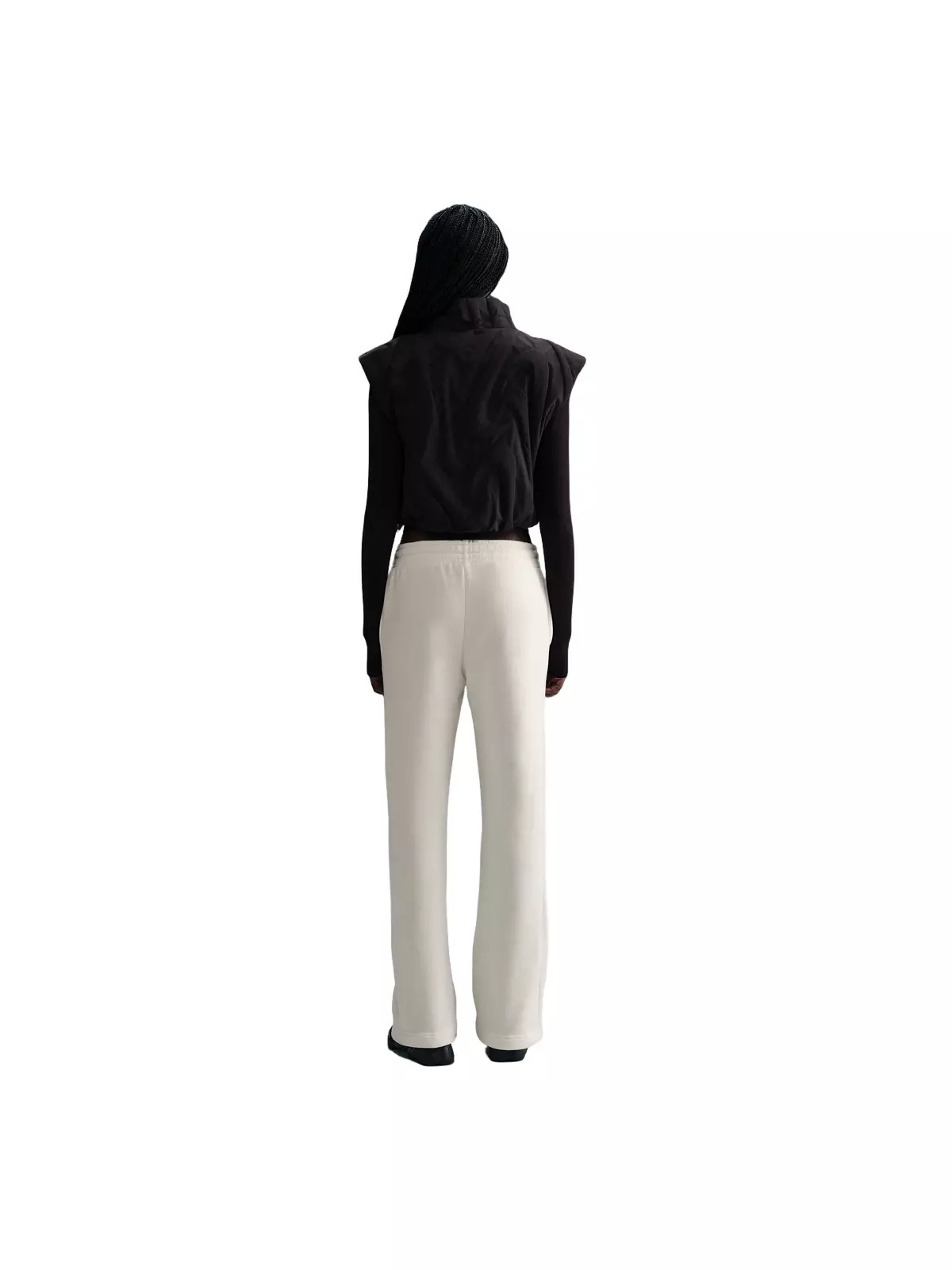 Women's Sportswear Phoenix Fleece Mid-Rise Open-Hem Pants - White - 4