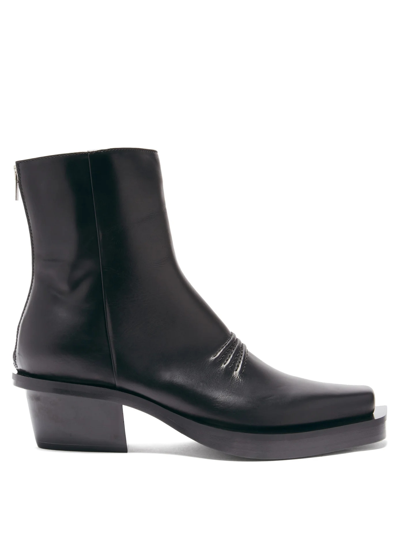 Leone square-toe leather Chelsea boots - 1