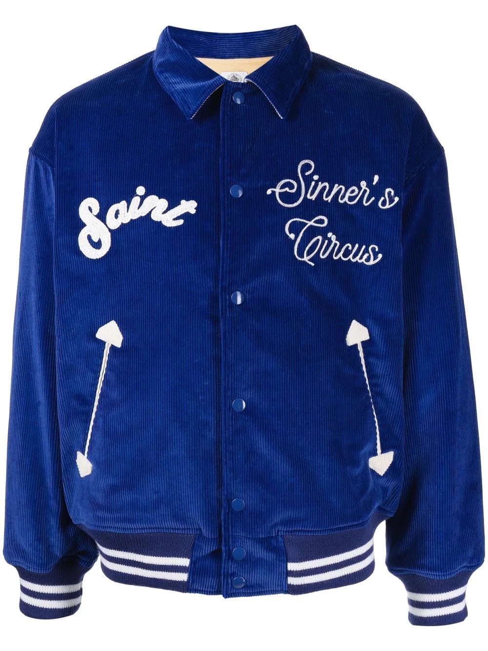 logo embroidered bomber jacket - 1