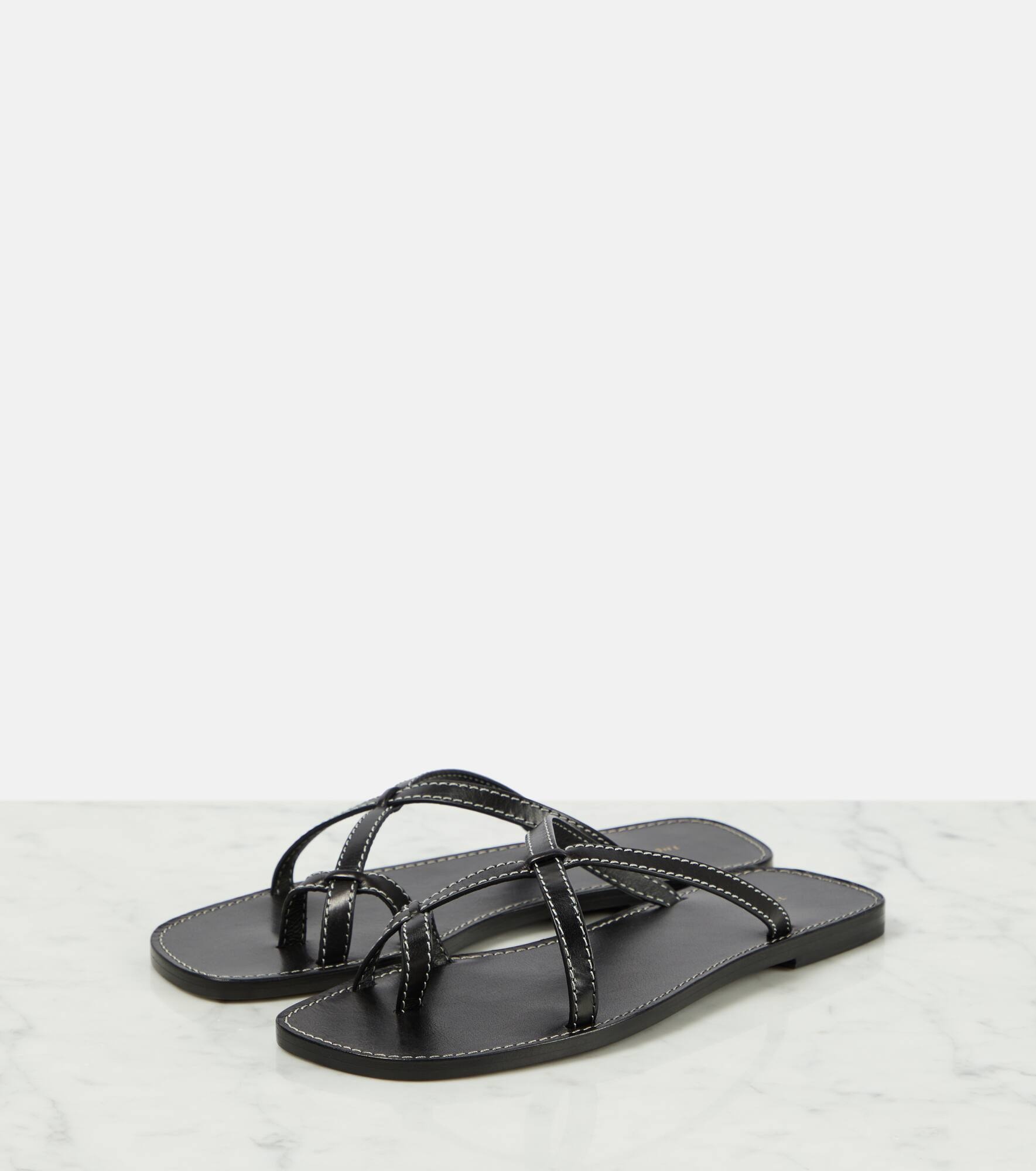 Link leather sandals - 5