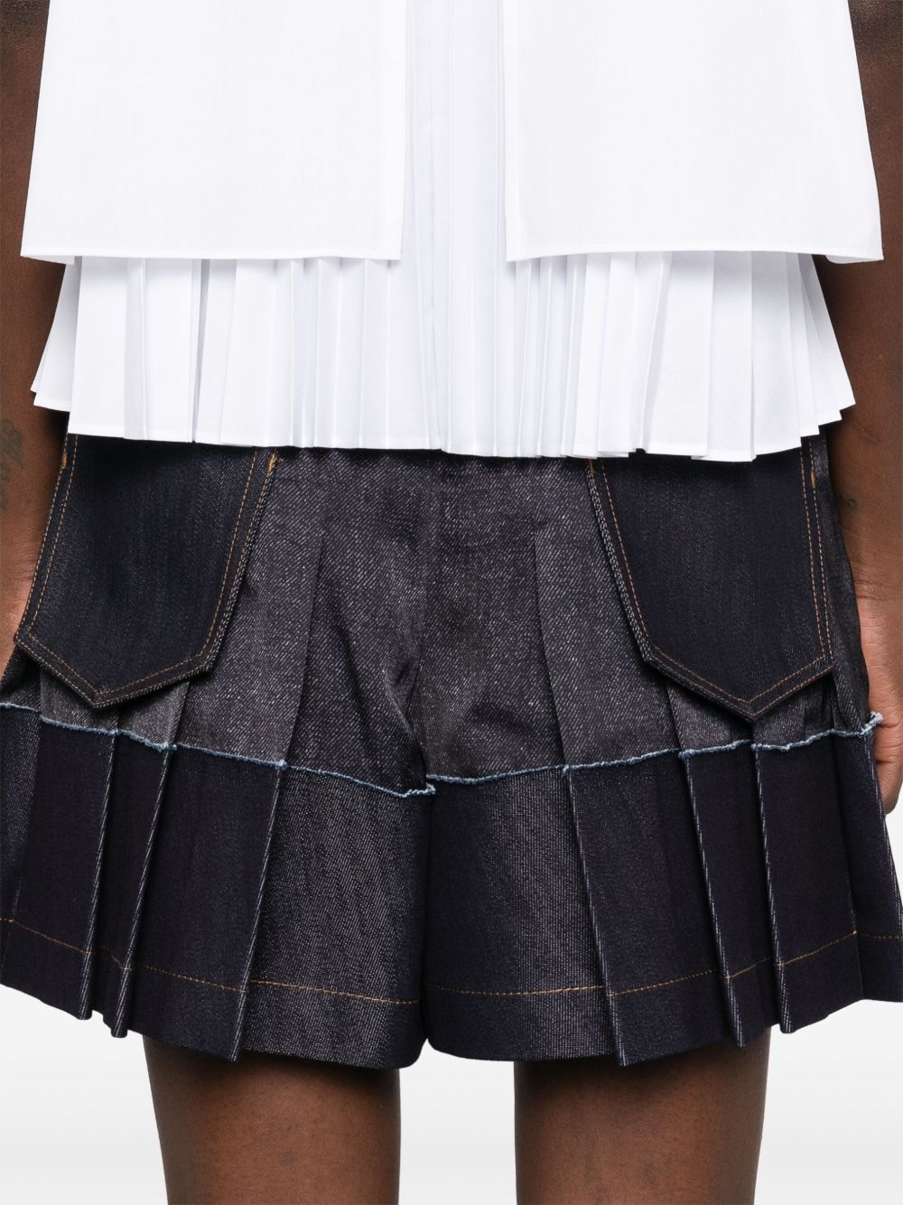 denim mix skorts - 5