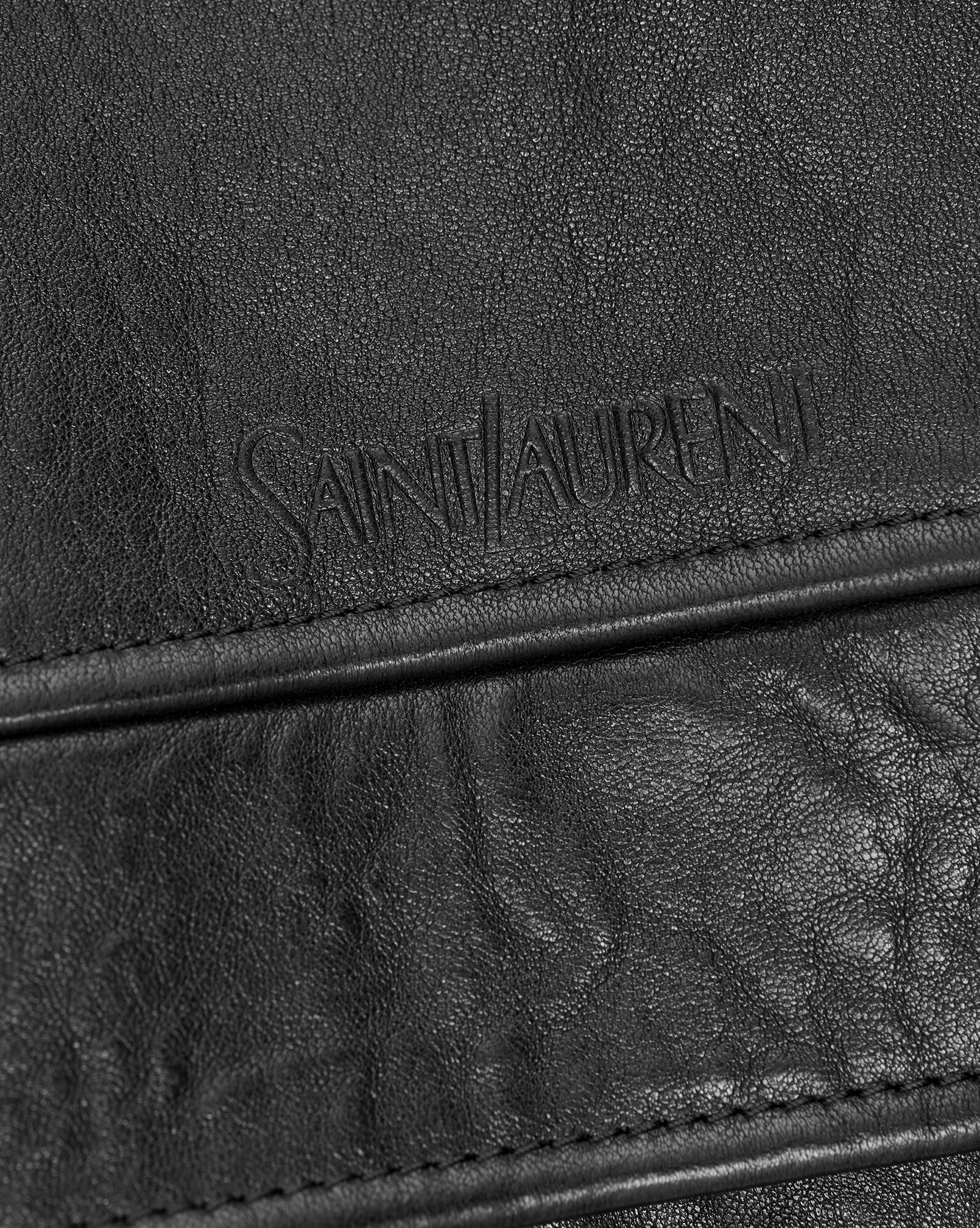 saint laurent bomber jacket in grained lambskin - 4