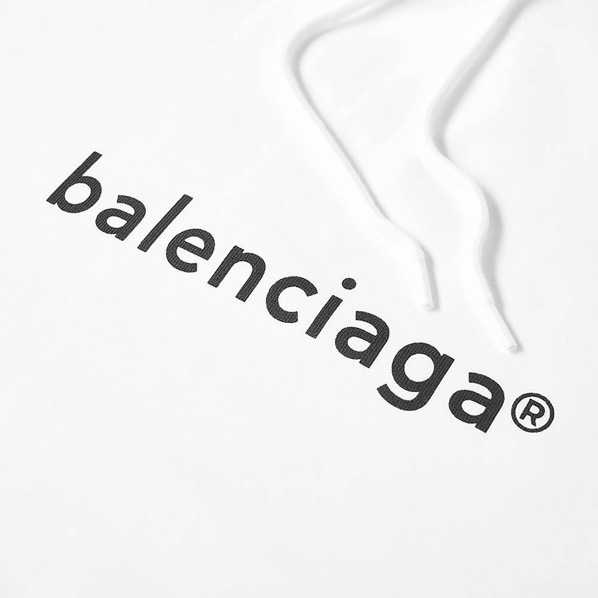 Balenciaga New Copyright Medium Fit Hoodie 'White' - 2