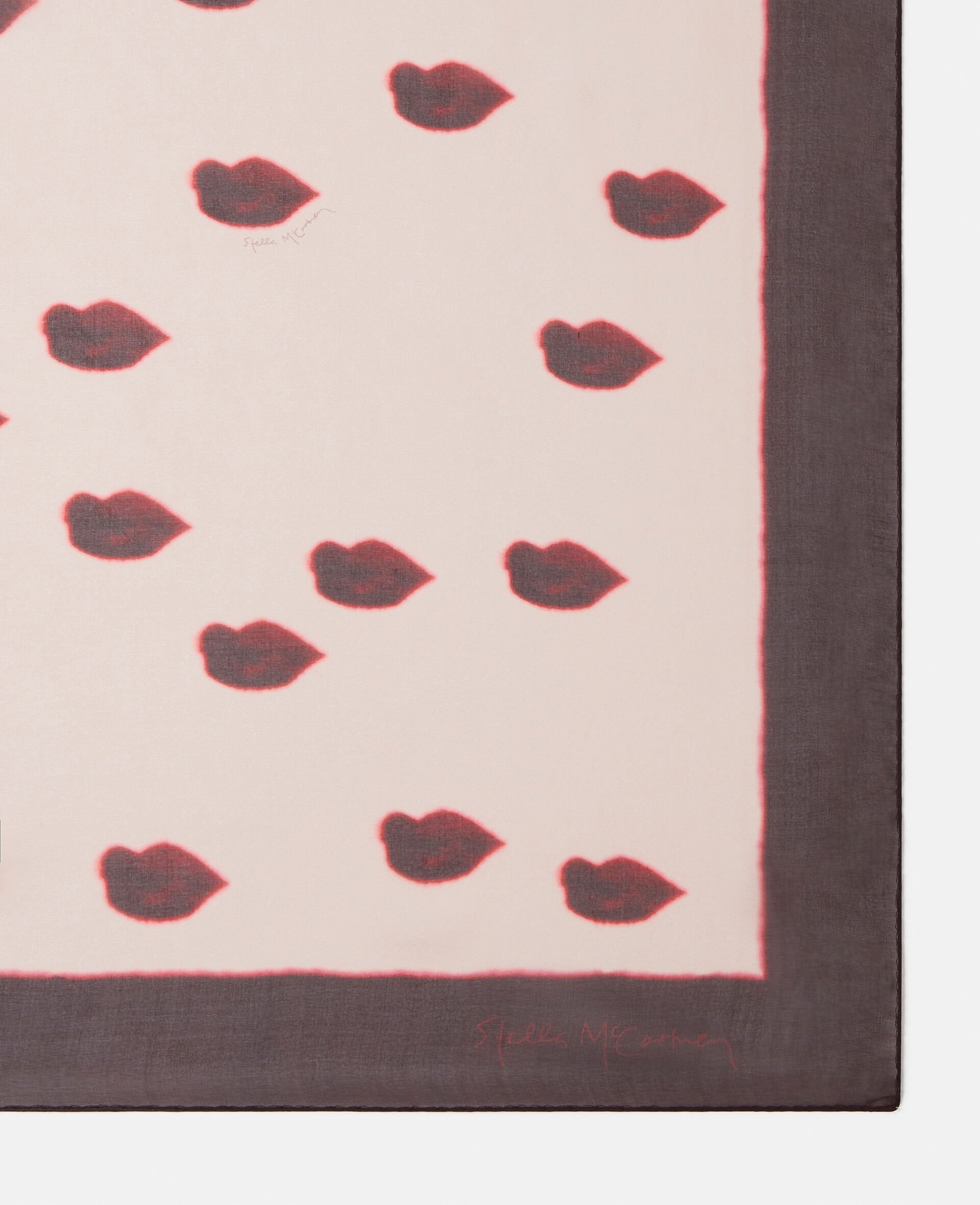 Lips Print Square Scarf - 1