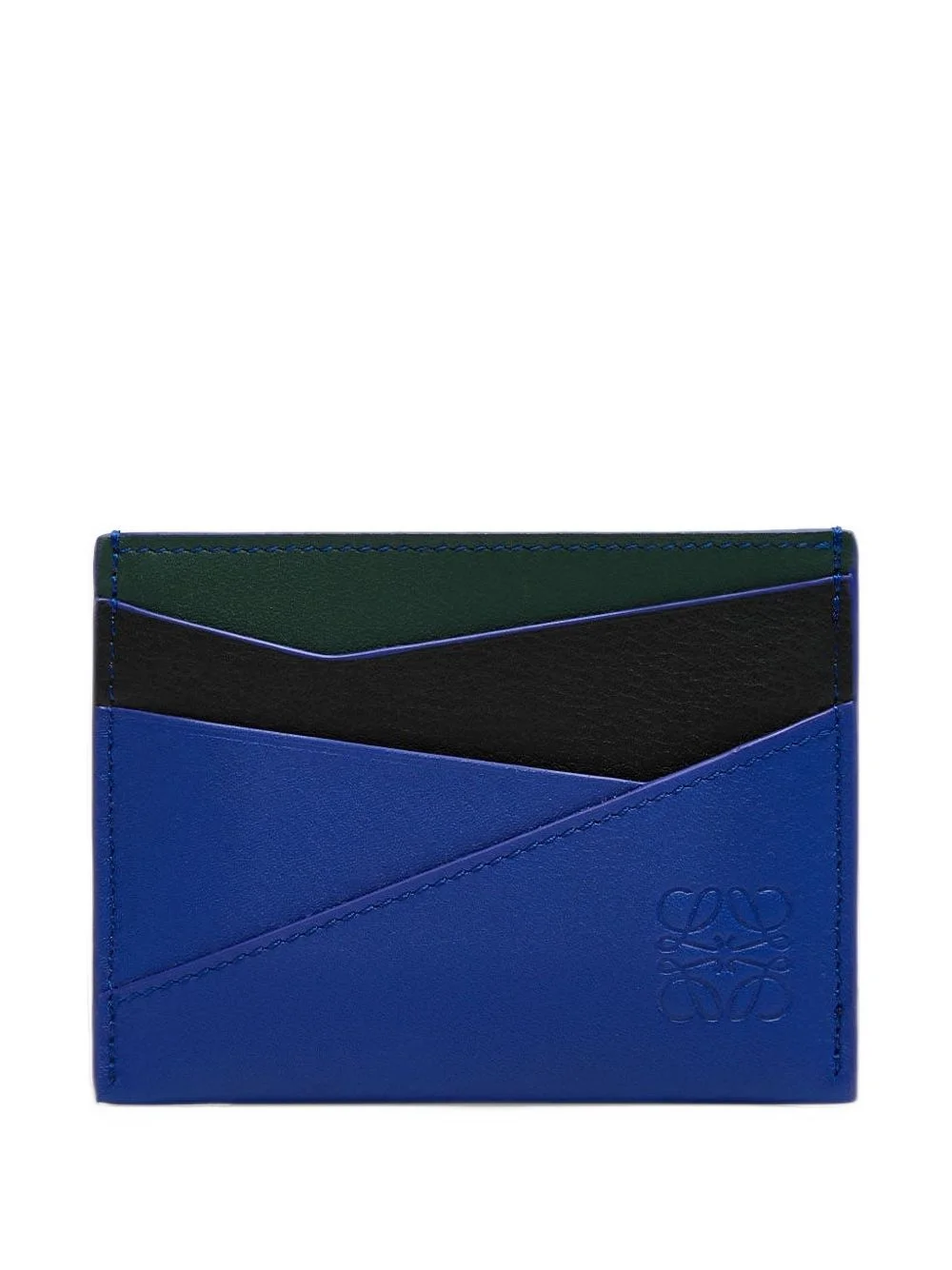Puzzle plain cardholder in classic calfskin - 1