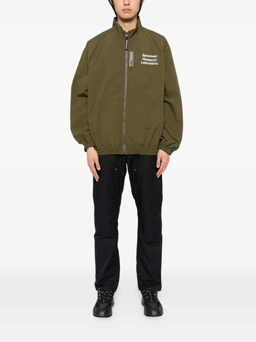 slogan-print jacket - 2