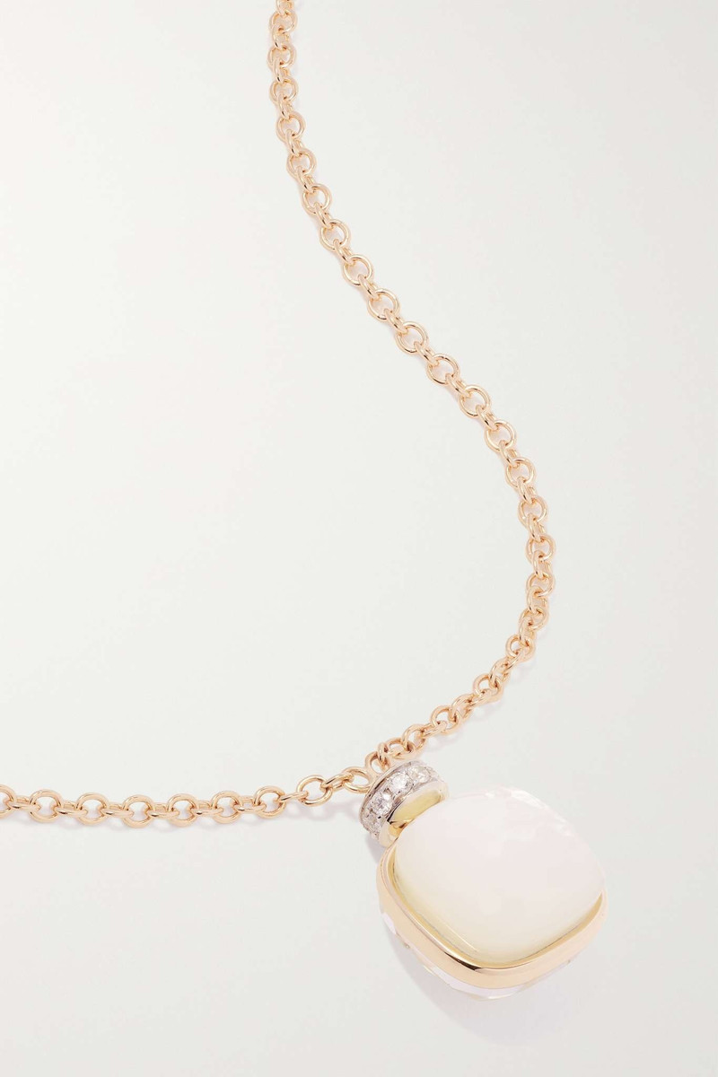 Nudo 18-karat rose and white gold multi-stone necklace - 1