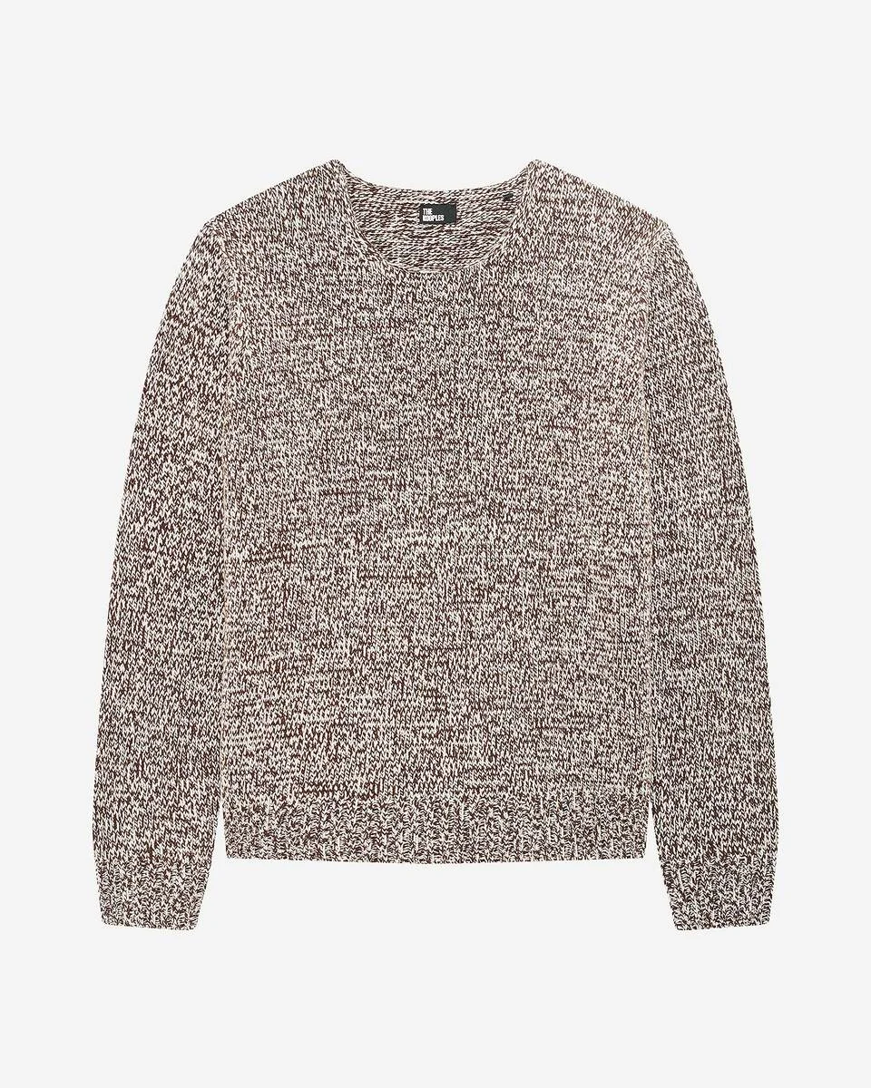 BEIGE AND WHITE SWEATER - 1