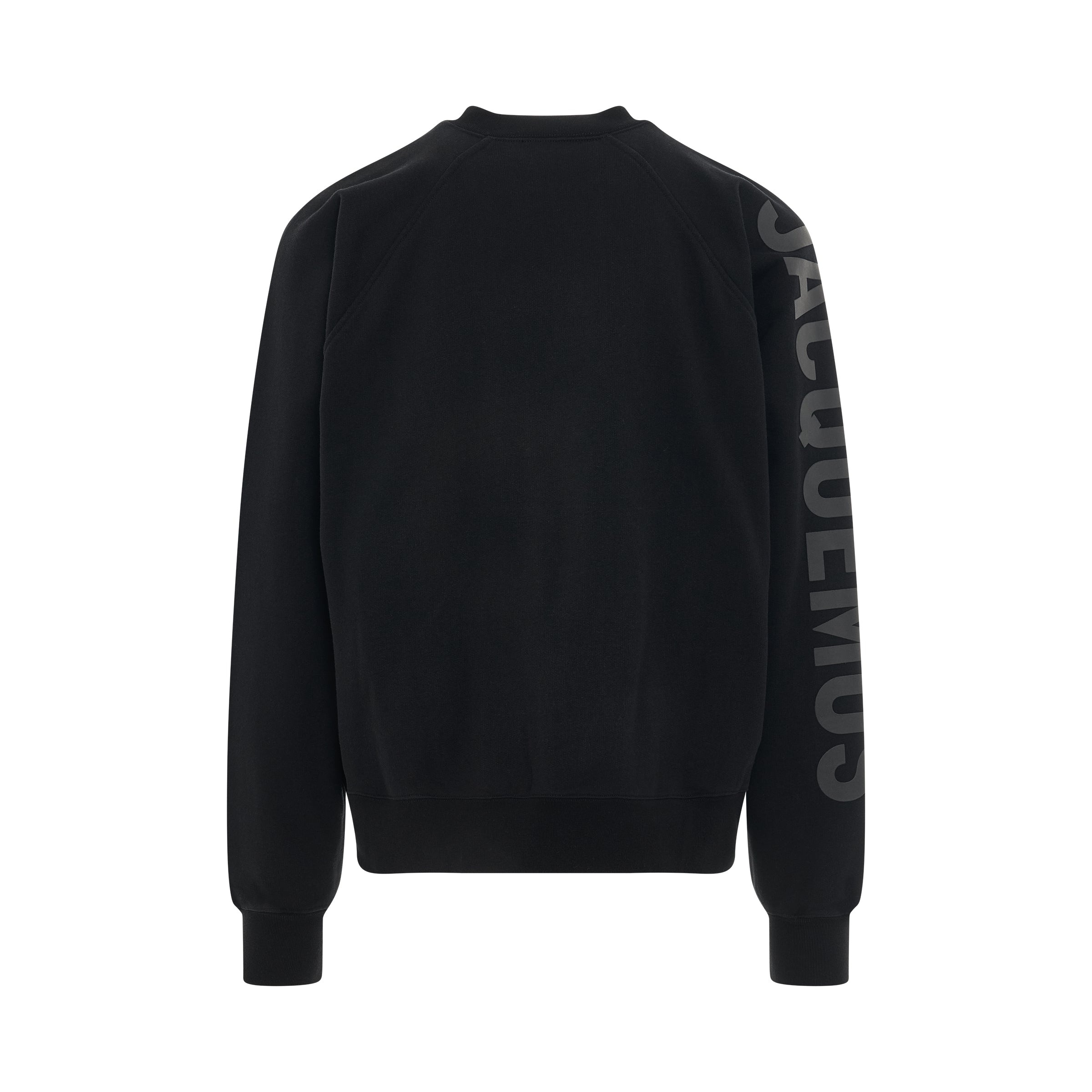 Typo Sleeve Logo Sweatshirt in Black - 4