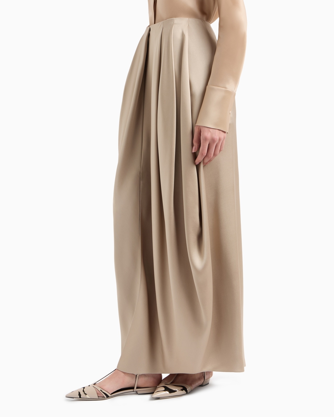 MIDI SKIRT IN DOUBLE-SIDED SILK SATIN - 4