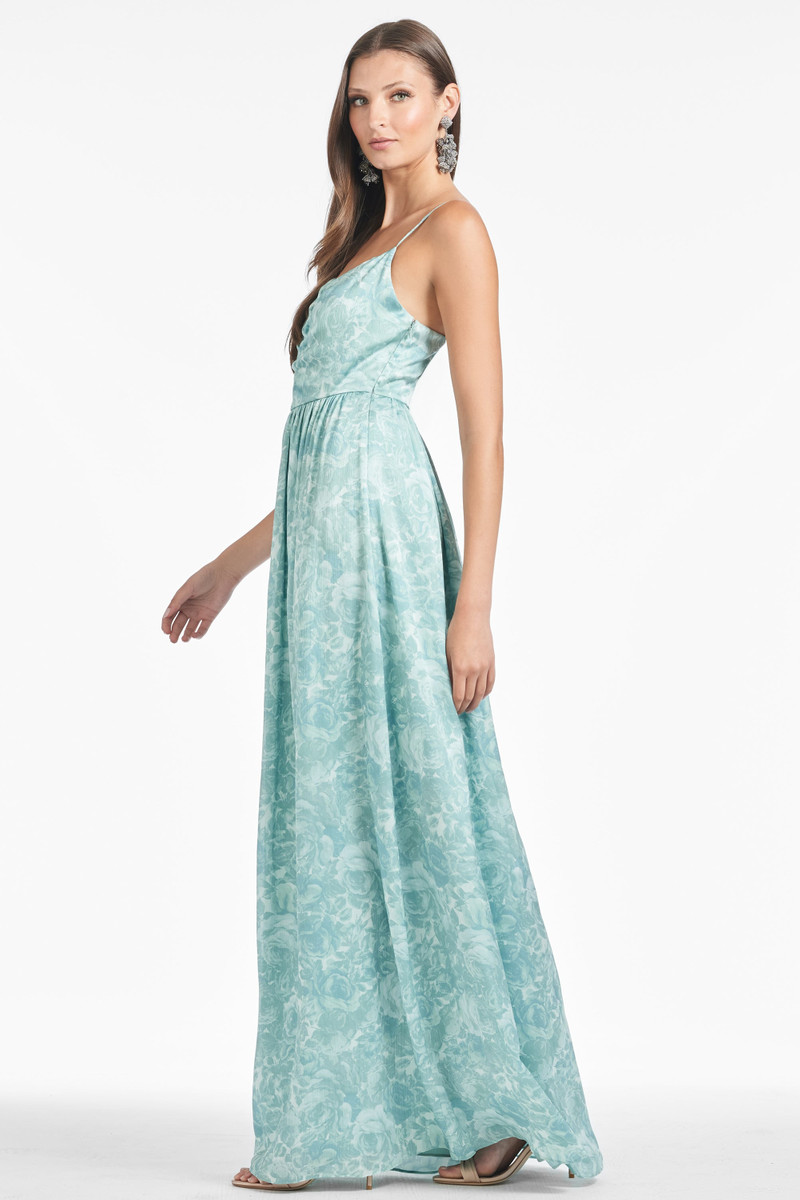 Sienna Gown - Sage Painted Floral 3