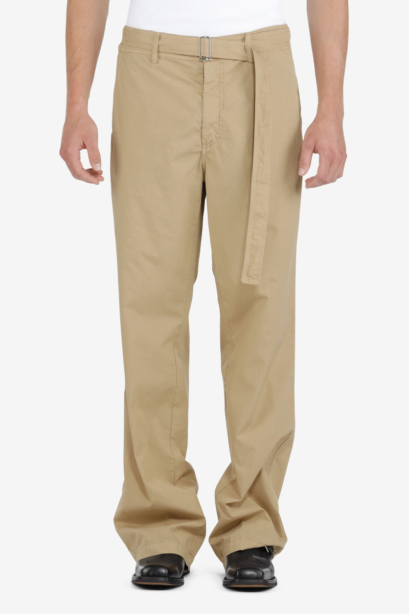 BELTED STRAIGHT-LEG COTTON TROUSERS 1