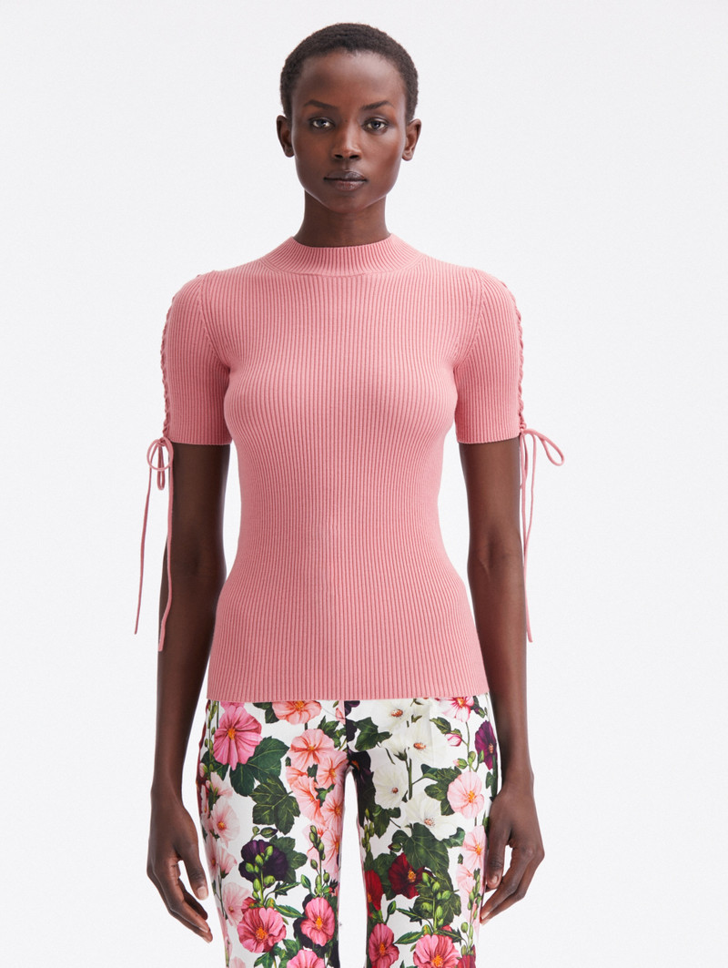 TIE DETAIL RIBBED PULLOVER 1