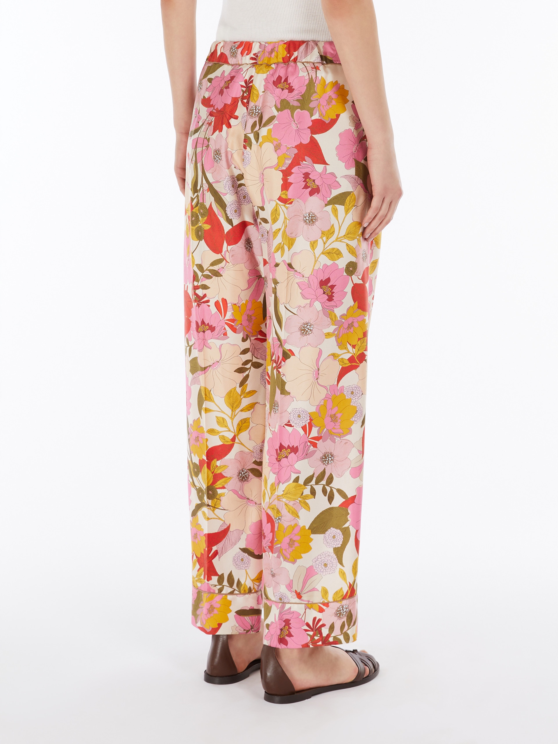 LEDA Patterned twill pyjama trousers - 4