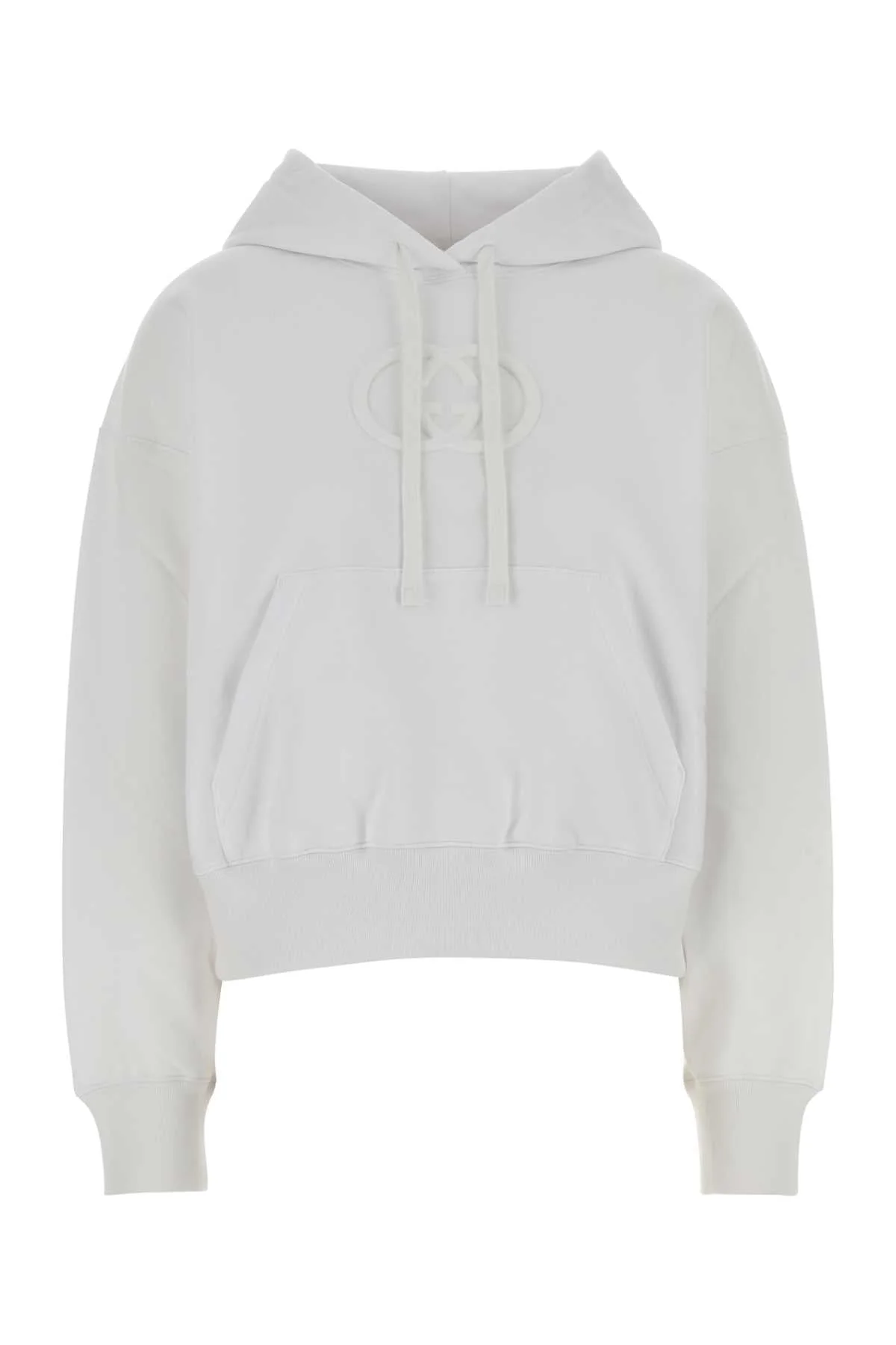 Gucci Women White Cotton Oversize Sweatshirt - 1