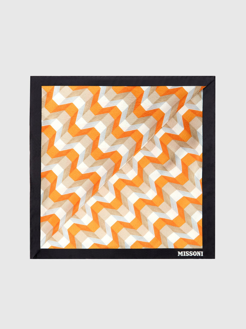 Silk scarf with printed logo 1