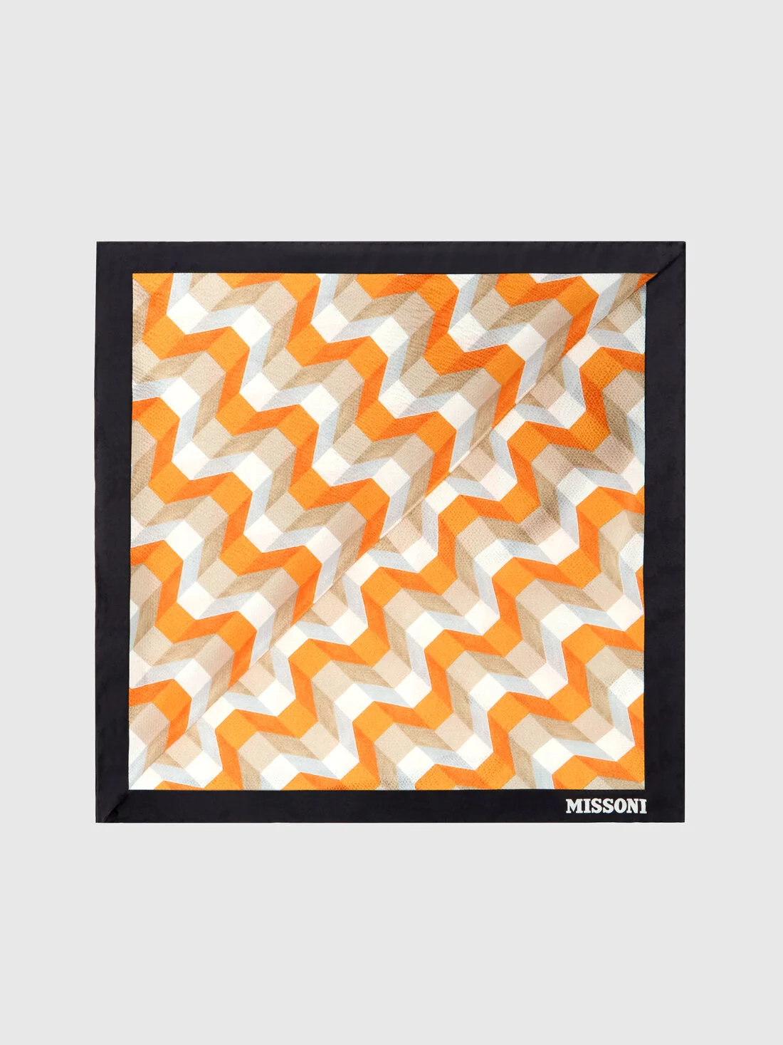 Silk scarf with printed logo - 1