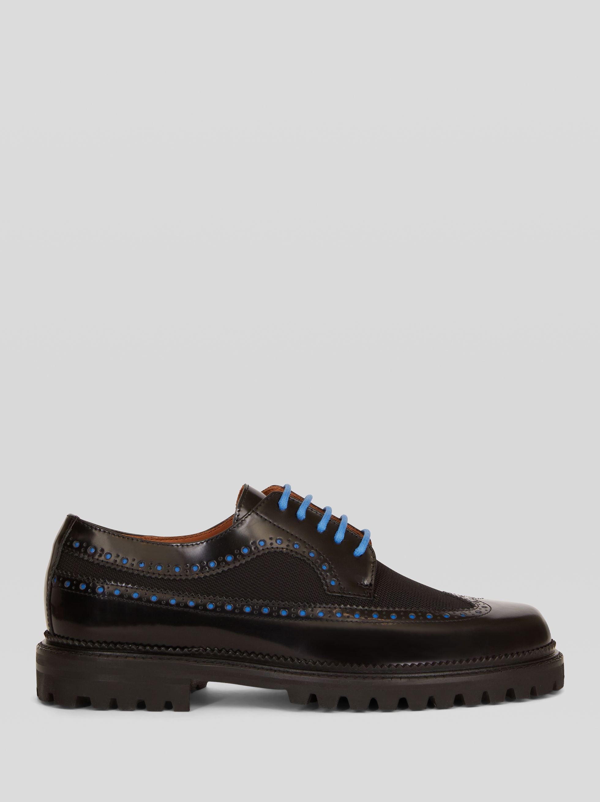 LEATHER AND FABRIC LACE-UPS - 1
