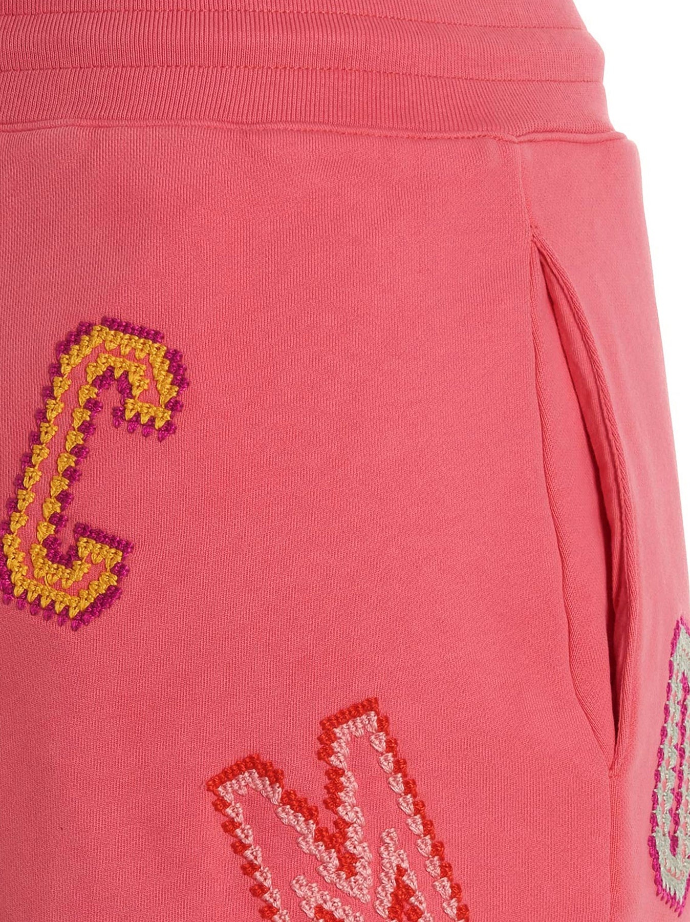 Lettering embroidered logo bermuda shorts - 4
