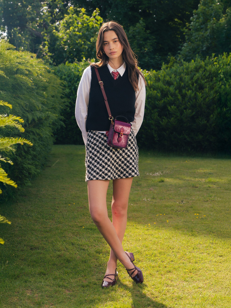 Cambridge Satchel The Mini Binocular Bag - Oxblood Patent outlook