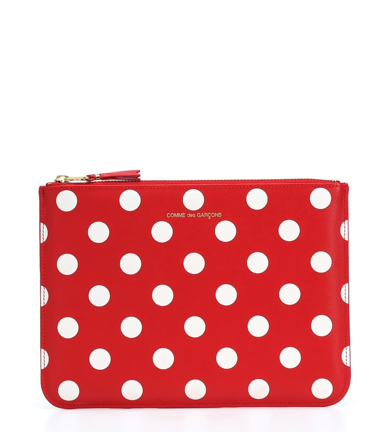 Dots Large leather pouch 1