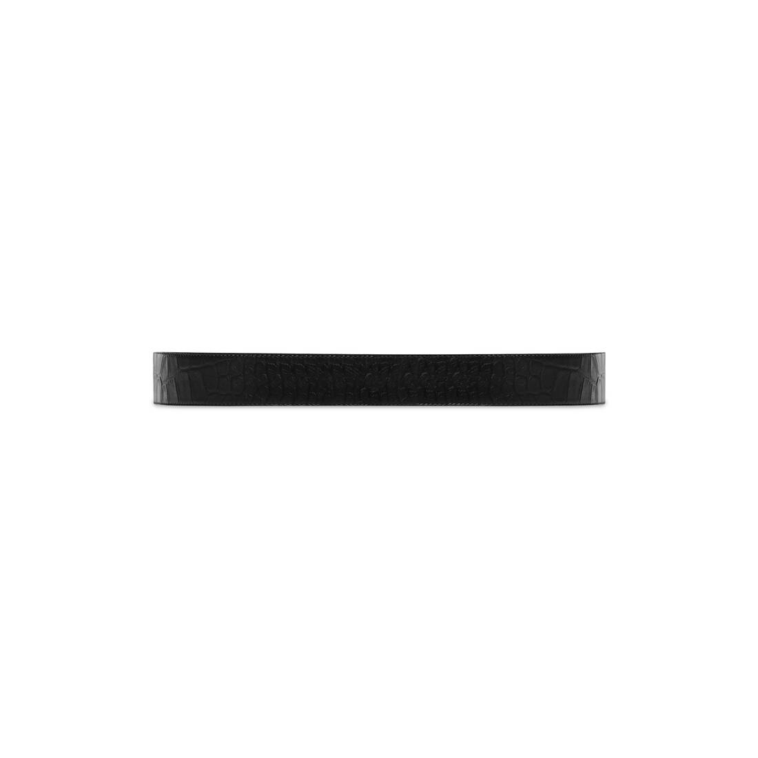 Men's Rectangle Large Belt in Black - 2