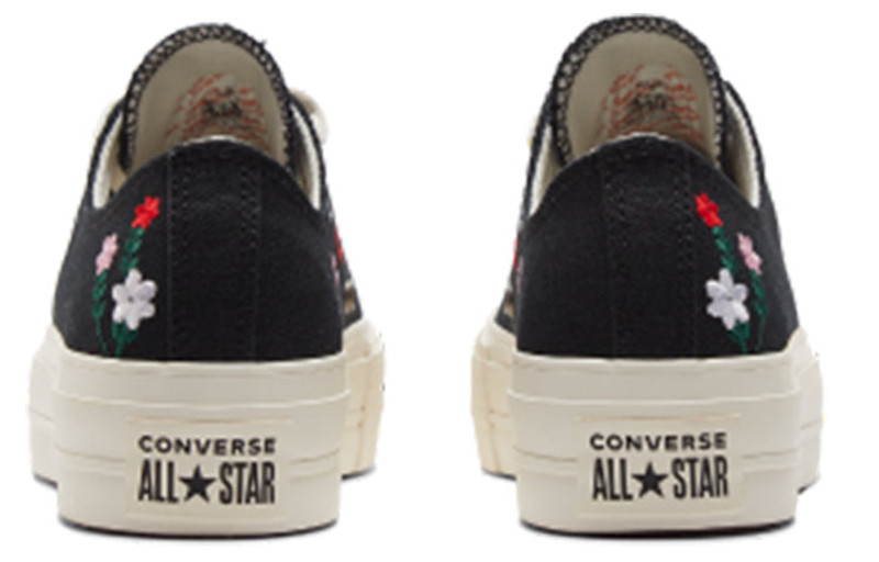 Converse (WMNS) Converse Chuck Taylor All Star Lift Platform Low 'Floral Embroidery' A02566C outlook