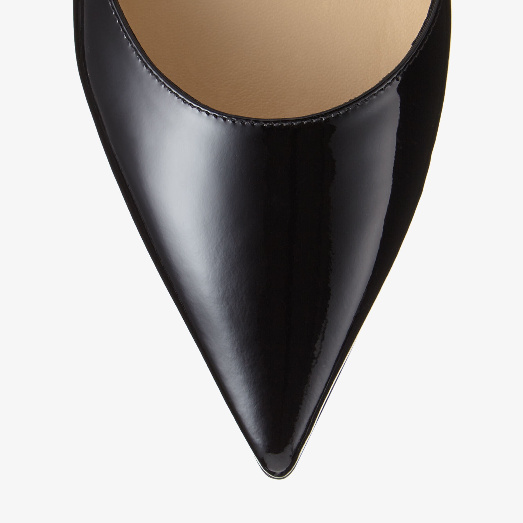 Bing Flat
Black Patent Leather Mules with Crystal Strap - 4
