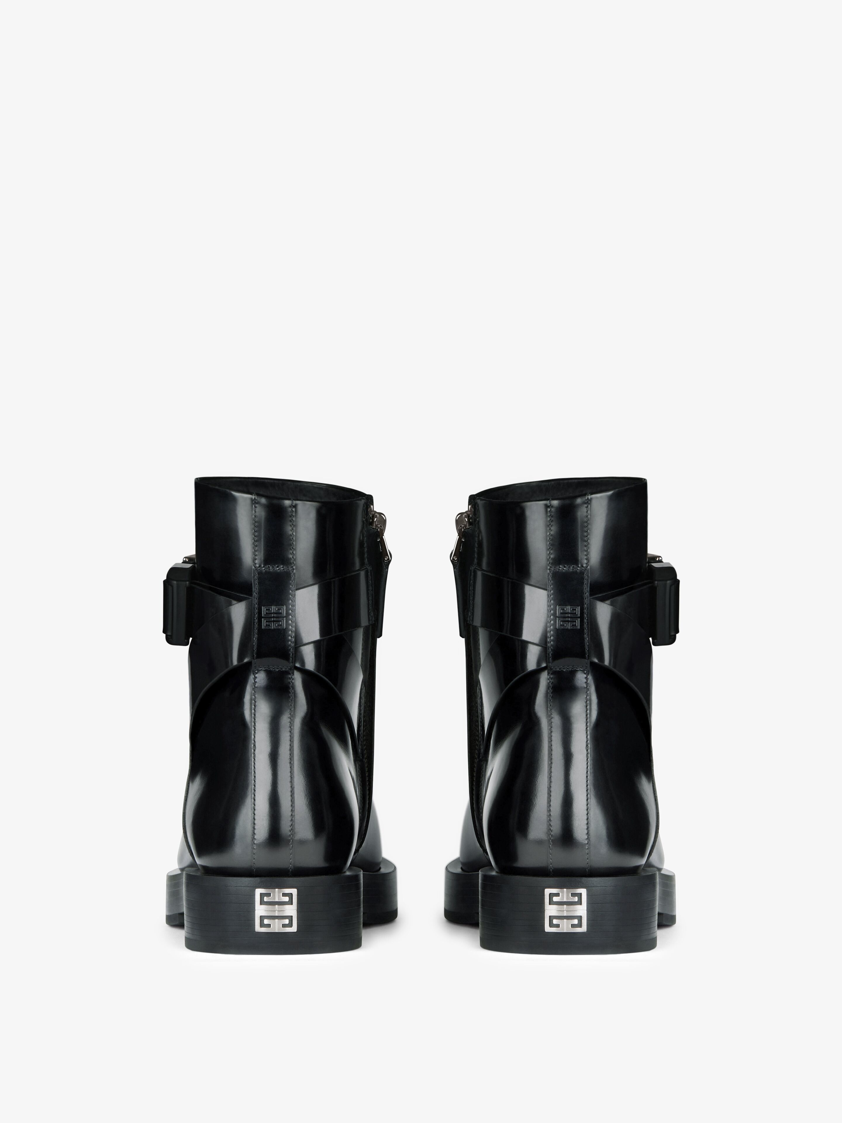SQUARED BOOTS IN LEATHER WITH 4G BUCKLE - 7