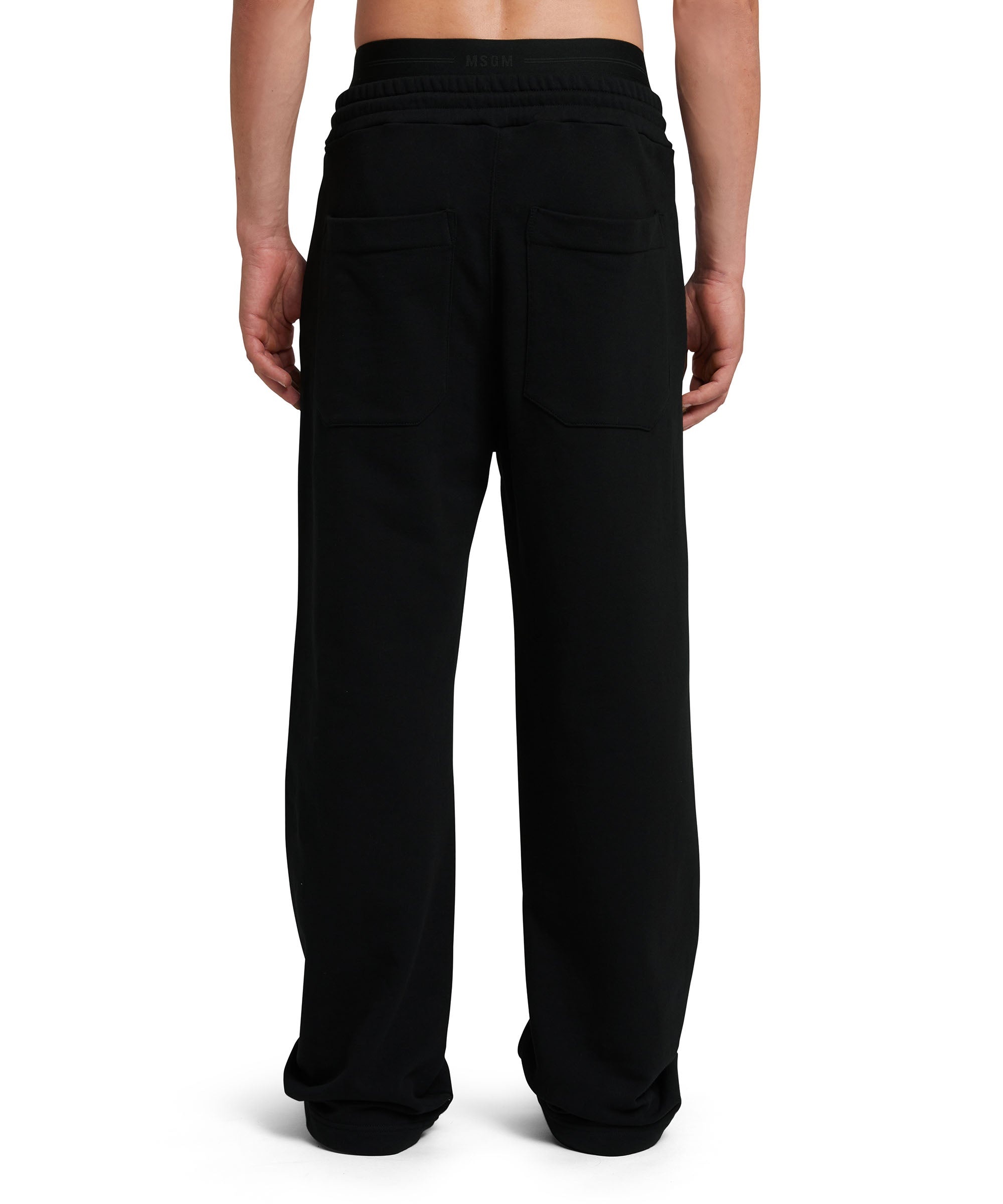 Sweat pants with double elastic waistband logo - 3
